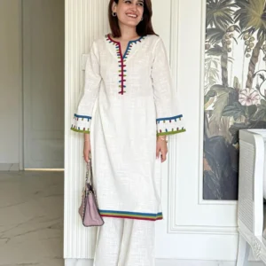 Lupi Work Kurti Pant Set – Cotton Slub